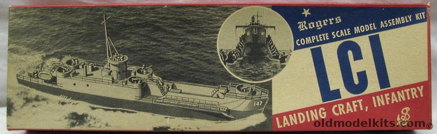 Rogers Motor Company 1/135 LCI Landing Craft Infantry, 196 plastic model kit